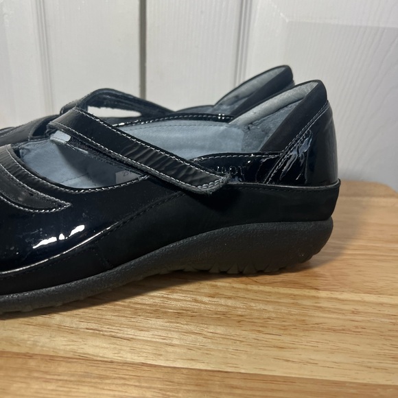 Naot Matai Black Leather Mary Jane Shoes 43 (US 12) - Picture 4 of 13